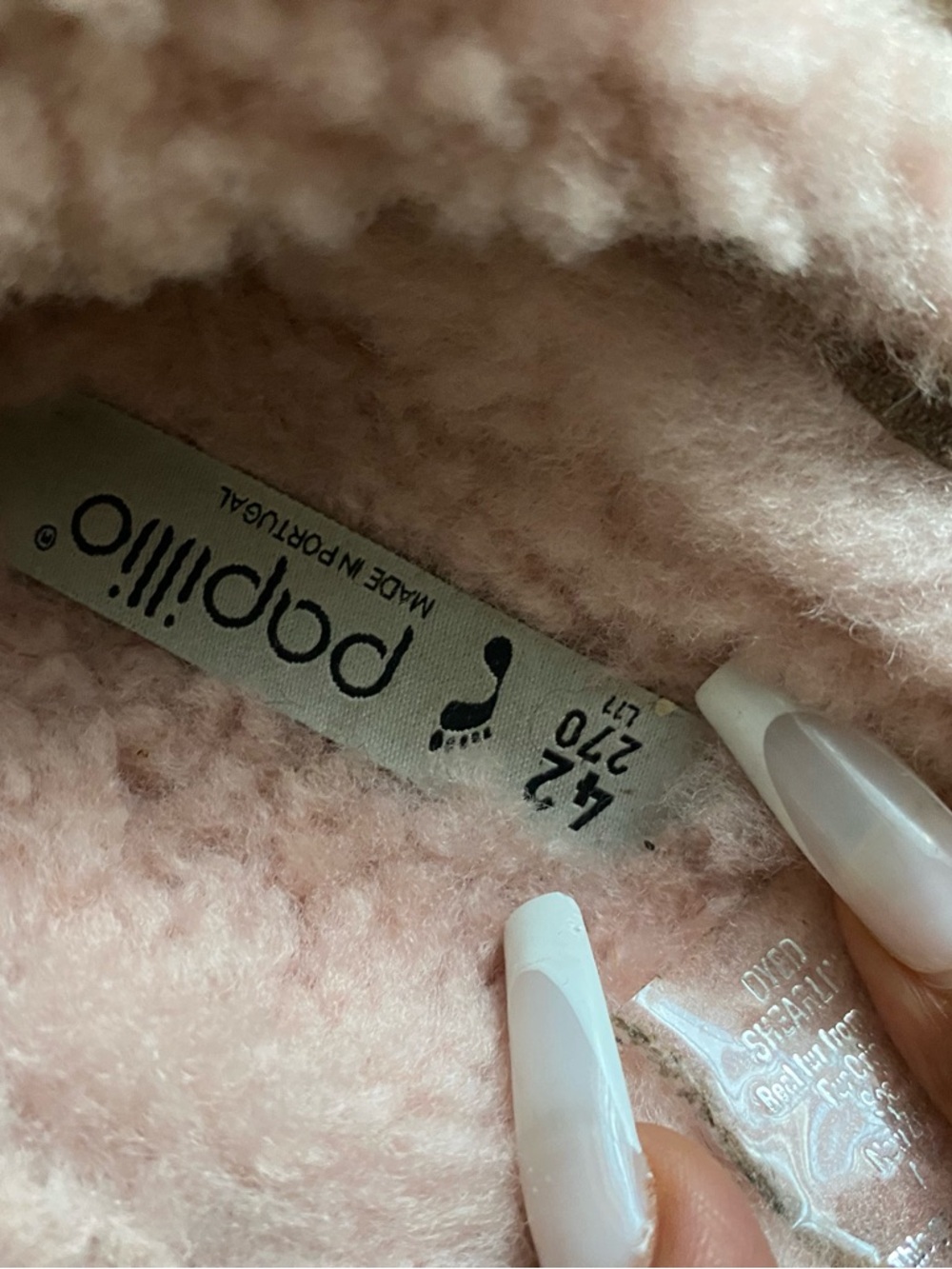 Papillio Plush Shearling Slide Sandals in Blush - Picture 5 of 5